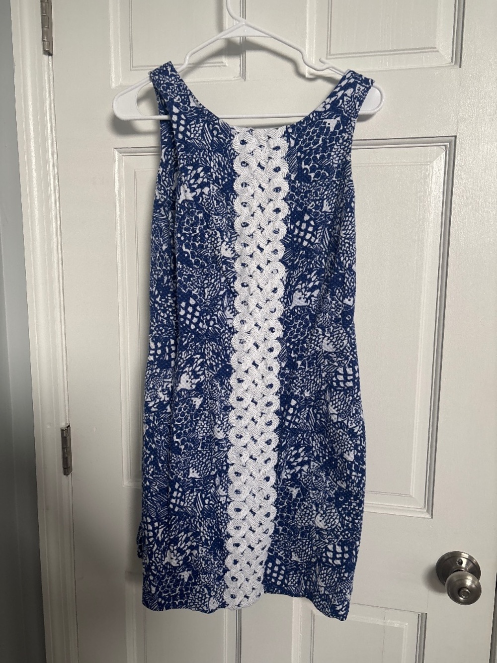 Blue white Lilly dress